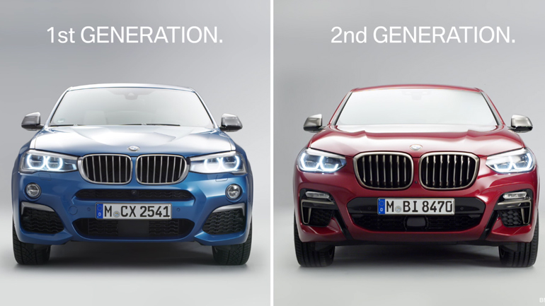 Δείτε τις αλλαγές μεταξύ της 1ης και 2ης γενιάς BMW X4